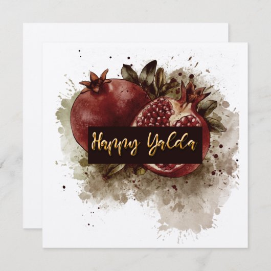 Happy Yalda Nochtavond Uitnodiging tot herdenking (Voorkant / Achterkant)
