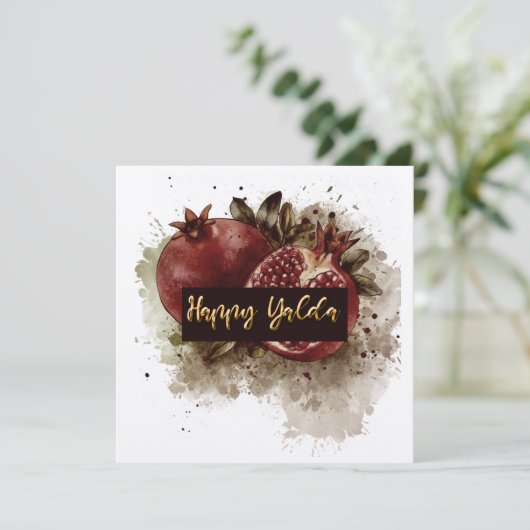 Happy Yalda Nochtavond Uitnodiging tot herdenking (Staand voorkant)