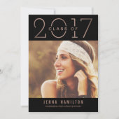 Happy Year EDITABLE COLOR Afstuderen Aankondiging (Voorkant)