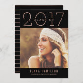 Happy Year EDITABLE COLOR Afstuderen Aankondiging (Voorkant / Achterkant)