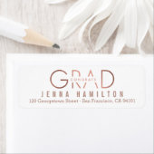 Happy Year EDITABLE COLOR Afstuderen Address Etiket (Insitu)