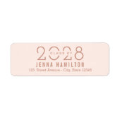 Happy Year EDITABLE COLOR Afstuderen Address Label (Voorkant)