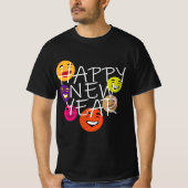 HAPPY YEAR EMOJI'S T-SHIRT (Voorkant)