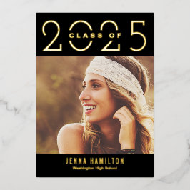 Happy Year Folie Afstuderen kondigt bewerkbare kle Folie Uitnodiging