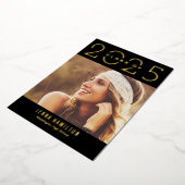 Happy Year Folie Afstuderen kondigt bewerkbare kle Folie Uitnodiging (Gedraaid)