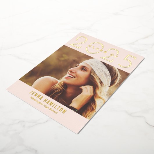 Happy Year Folie Afstuderen kondigt bewerkbare kle Folie Uitnodiging (Gedraaid)