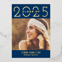 Happy Year Folie Afstuderen kondigt bewerkbare kle Folie Uitnodiging