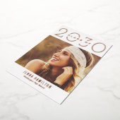 Happy Year Folie Afstuderen kondigt bewerkbare kle Uitnodiging (Gedraaid)