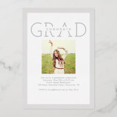 Happy Year Folie Afstuderen kondigt bewerkbare kle Uitnodiging (Achterkant)