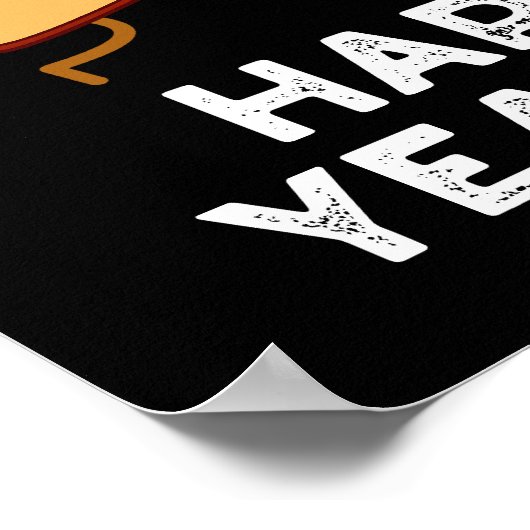 Happy Yeaster Grappig Brood Pun Donker BG Poster (Hoek)