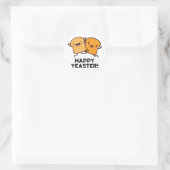 Happy Yeaster Grappige Brood Pun Ronde Sticker (Tas)