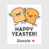 Happy Yeaster Grappige Brood Pun Sticker (Vel)
