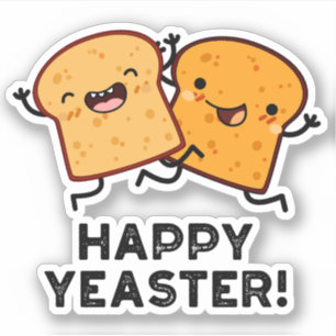 Happy Yeaster Grappige Brood Pun Sticker