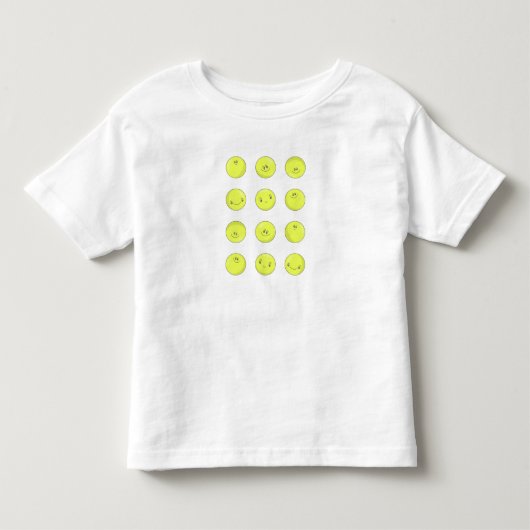Happy Yellow Balls Kinder Shirts (Voorkant)