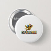Happy Yellow Bird _1 Ronde Button 5,7 Cm (Voorkant /achterkant)