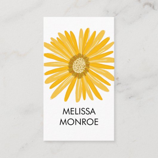 Happy Yellow Daisy afgebeeld Visitekaartje (Voorkant)