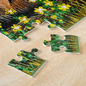 Happy Yellow Daisy Chipmunk Legpuzzel (Zijkant)
