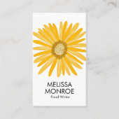 Happy Yellow Daisy illustreert sociale media-picto Visitekaartje (Voorkant)