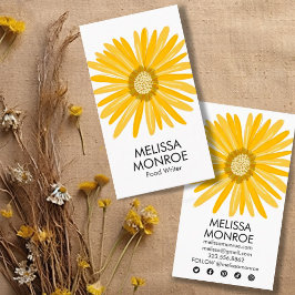 Happy Yellow Daisy illustreert sociale media-picto Visitekaartje