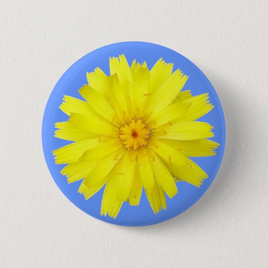 Happy Yellow Dandelion afbeelding Ronde Button 5,7 Cm (Voorkant)