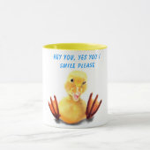 Happy Yellow Duck Funny Mug - Aangepaste tekst Mok (Midden)