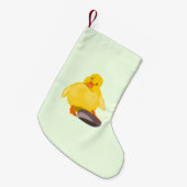 Happy Yellow Duck Kerstkous  Kleine Kerstsok (Voorkant (Hangend))