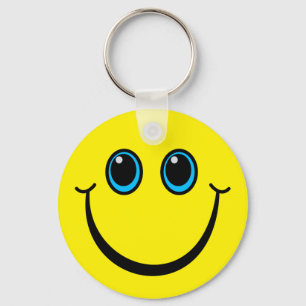 Happy Yellow Emoji Face Sleutelhanger