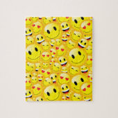 Happy Yellow Emoji glimlende gezichten omhoog Legpuzzel (Verticaal)