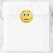 Happy Yellow Emoji Ronde Sticker (Tas)