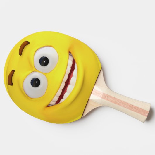 Happy Yellow Emoji  Tafeltennisbatje (Zijkant)