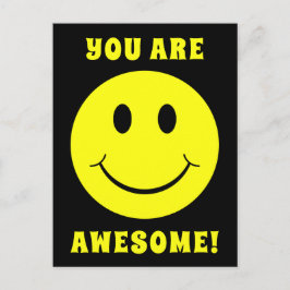 Happy Yellow Face Je bent Geweldige Briefkaart