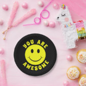 Happy Yellow Face Je bent Geweldige Papieren Bordje (Feest)