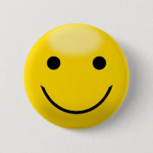 Happy Yellow Face Ronde Button 5,7 Cm (Voorkant)