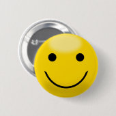 Happy Yellow Face Ronde Button 5,7 Cm (Voorkant /achterkant)