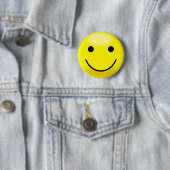 Happy Yellow Face Ronde Button 5,7 Cm (In situ)