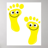 Happy Yellow Feet Poster (Voorkant)