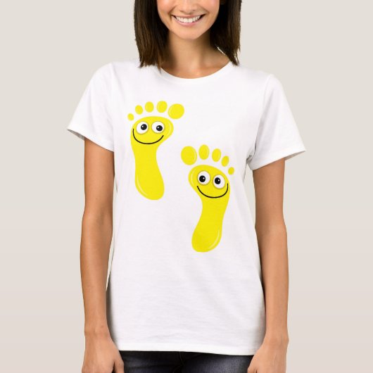 Happy Yellow Feet T-shirt (Voorkant)