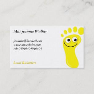 Happy Yellow Feet Visitekaartje