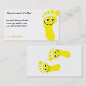 Happy Yellow Feet Visitekaartje (Voorkant / Achterkant)