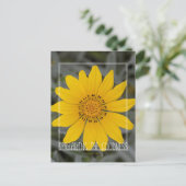 Happy Yellow Flower - Ik wens u Joy Briefkaart (Staand voorkant)