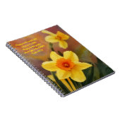 Happy Yellow Flowers Faith Bible Verse Journal Notitieboek (Rechterzijde)