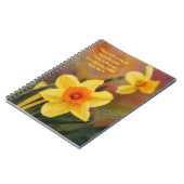 Happy Yellow Flowers Faith Bible Verse Journal Notitieboek (Linkerzijde)