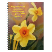 Happy Yellow Flowers Faith Bible Verse Journal Notitieboek (Voorkant)