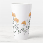 Happy Yellow Flowers Latte Mok (Voorkant)