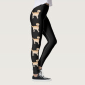 Happy Yellow Golden Retriever Cute Cartoon Dogs Leggings (Rechts)