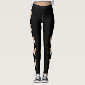 Happy Yellow Golden Retriever Cute Cartoon Dogs Leggings (Voorkant)
