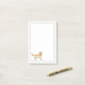 Happy Yellow Golden Retriever doet de dog met pote Post-it® Notes (Op bureau)