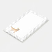 Happy Yellow Golden Retriever doet de dog met pote Post-it® Notes (Schuin)