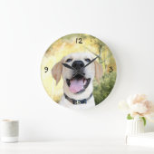 Happy Yellow Lab Grote Klok (Huis)