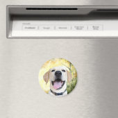 Happy Yellow Lab Magneet (Insitu (Vaatwasser))